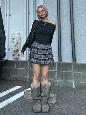 「EVRIS（エヴリス）のアイテム（トップス）」を使った、MINAMIさん（レディース・163cm）の秋コーディネート