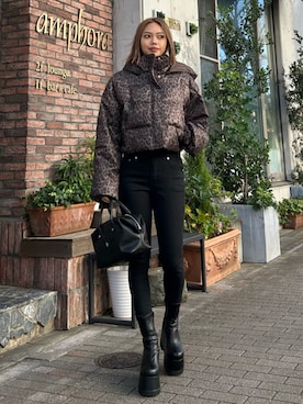 「EVRIS（エヴリス）のアイテム」を使った、MINAMIさん（レディース・163cm）の冬コーディネート