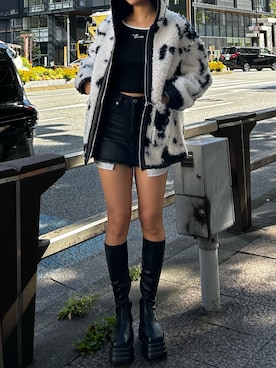 「EVRIS 」｜「アイテム（ブルゾン）」を使った、MINAMIさん（レディース・163cm）の秋コーディネート