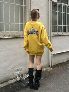 「アイテム（スウェット）」を使った、MINAMIさん（レディース・163cm）の夏コーディネート