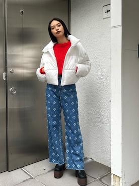 「EVRIS（エヴリス）のアイテム（ブルゾン）」を使った、MINAMIさん（レディース・163cm）の冬コーディネート