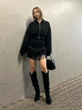 「EVRIS（エヴリス）のアイテム」を使った、MINAMIさん（レディース・163cm）の冬コーディネート