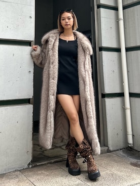 「アイテム（ダッフルコート）」を使った、MINAMIさん（レディース・163cm）の秋コーディネート