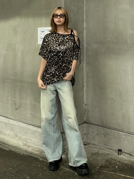 「EVRIS（エヴリス）のアイテム（トップス）」を使った、MINAMIさん（レディース・163cm）の春コーディネート