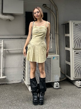 「EVRIS（エヴリス）のアイテム（ワンピース/ドレス）」を使った、MINAMIさん（レディース・163cm）の夏コーディネート
