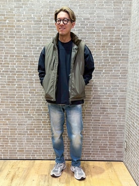 「アイテム（ダウンベスト）」を使った、Grand PARK MENSさん（メンズ・168cm）の秋コーディネート