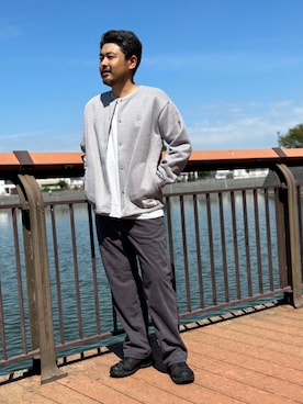 「アイテム（カーディガン/ボレロ）」を使った、Grand PARK MENSさん（メンズ・168cm・30代）の秋コーディネート