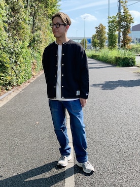 「アイテム（カーディガン/ボレロ）」を使った、Grand PARK MENSさん（メンズ・168cm・30代）の秋コーディネート