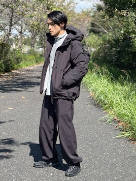 「アイテム（ダウンジャケット/コート）」を使った、Grand PARK MENSさん（メンズ・178cm・30代）の秋コーディネート