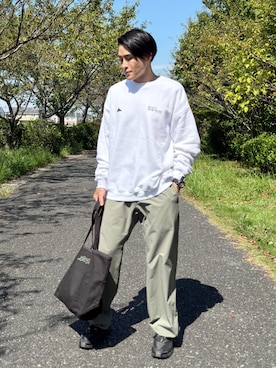 「アイテム（スウェット）」を使った、Grand PARK MENSさん（メンズ・178cm・30代）の秋コーディネート