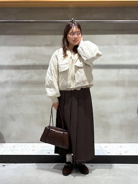 「LOWRYS FARM（ローリーズファーム）のアイテム（ファッション雑貨）」を使った、yuminaさん（レディース・160cm）の秋コーディネート