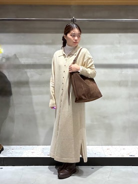 「アイテム（ヘアアクセサリー）」を使った、yuminaさん（レディース・160cm）の秋コーディネート