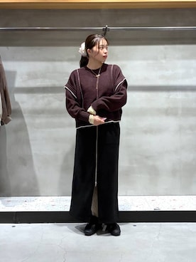 「アイテム（ヘアゴム）」を使った、yuminaさん（レディース・160cm）の秋コーディネート