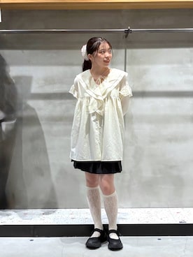 「アイテム（ヘアゴム）」を使った、yuminaさん（レディース・160cm）の秋コーディネート