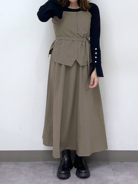 「アイテム（ワンピース/ドレス）」を使った、yuminaさん（レディース・160cm・20代）の秋コーディネート