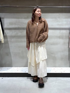 「LOWRYS FARM（ローリーズファーム）のアイテム（タンクトップ）」を使った、yuminaさん（レディース・160cm）の秋コーディネート