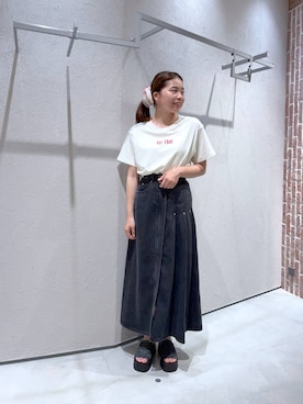 「アイテム（ヘアゴム）」を使った、yuminaさん（レディース・160cm）の夏コーディネート