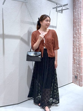 「アイテム（シュシュ）」を使った、yuminaさん（レディース・160cm）の夏コーディネート