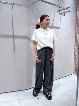「アイテム（ヘアゴム）」を使った、yuminaさん（レディース・160cm）の夏コーディネート