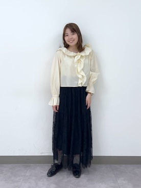 「アイテム（キャミソール）」を使った、yuminaさん（レディース・160cm）の冬コーディネート
