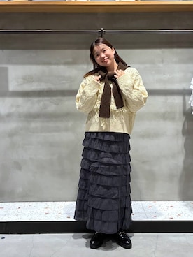 「アイテム（ポロシャツ）」を使った、yuminaさん（レディース・160cm）の秋コーディネート