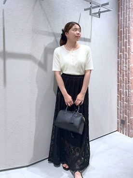 「LOWRYS FARM（ローリーズファーム）のホソベルトミュール　496861（サンダル）」を使った、yuminaさん（レディース・160cm・20代）の夏コーディネート