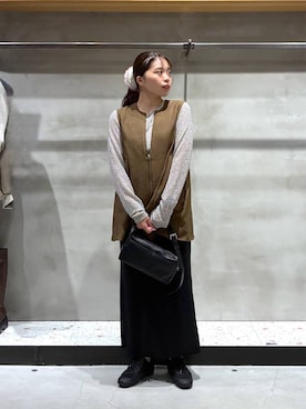 「アイテム（ヘアゴム）」を使った、yuminaさん（レディース・160cm）の秋コーディネート