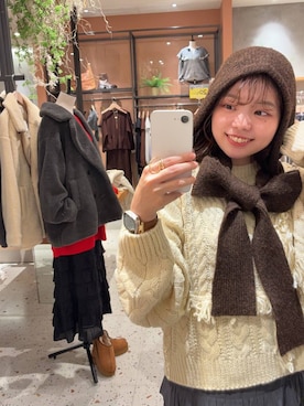 「アイテム（ポロシャツ）」を使った、yuminaさん（レディース・160cm）の秋コーディネート