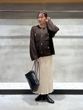 「アイテム（シュシュ）」を使った、yuminaさん（レディース・160cm・20代）の秋コーディネート