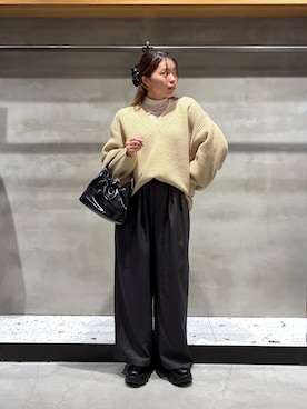 「アイテム（シュシュ）」を使った、yuminaさん（レディース・160cm・20代）の秋コーディネート