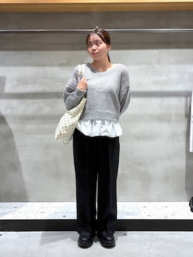 「アイテム（ヘアゴム）」を使った、yuminaさん（レディース・160cm）の秋コーディネート