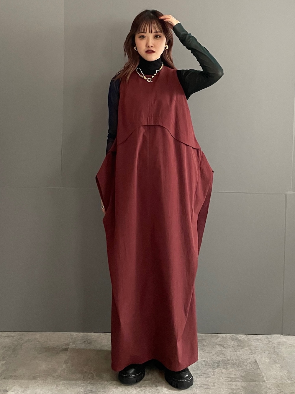 UN3D.のワンピース（レッド系）を使った人気ファッション