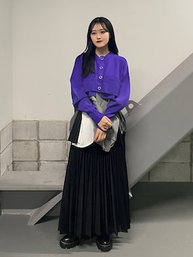 「アイテム（スカート）」を使った、MINAさん（レディース・158cm）の夏コーディネート
