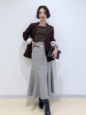 「VIS（ビス）のアイテム（トップス）」を使った、makoさん（レディース・157cm）の秋コーディネート