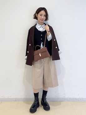 「VIS（ビス）のアイテム（トップス）」を使った、makoさん（レディース・157cm）の秋コーディネート