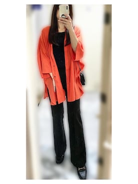 「Honeys（ハニーズ）のアイテム（タンクトップ）」を使った、emさん（レディース・159cm）の秋コーディネート