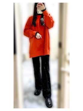 「インスタフォローしてね！」｜emさん（レディース・159cm）の冬コーディネート