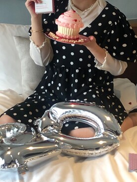 「stradivarius（ストラディバリウス）のアイテム（ワンピース/ドレス）」を使った、pomu   [相互フォロー]さん（レディース・157cm）の夏コーディネート