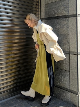 「キャミソールワンピース」｜miho fujiwaraさん（レディース・162cm）の秋コーディネート