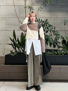 miho fujiwaraさん（レディース・162cm）の秋コーディネート