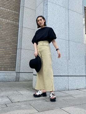 「FREE'S MART（フリーズマート）のアイテム（帽子）」を使った、mikiさん（レディース・151cm）の夏コーディネート