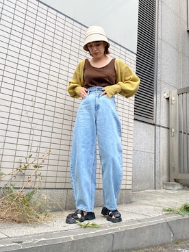 「FREE'S MART（フリーズマート）のアイテム（帽子）」を使った、mikiさん（レディース・151cm）の秋コーディネート