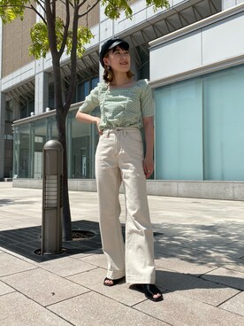 「FREE'S MART（フリーズマート）のアイテム（キャスケット）」を使った、mikiさん（レディース・151cm）の夏コーディネート