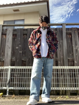 「FILA（フィラ）のアイテム（ブルゾン）」を使った、eeyan.jpさん（メンズ・174cm）の秋コーディネート