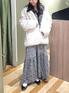 「Green　Parks（グリーンパークス）のアイテム（その他アウター）」を使った、mikiさん（レディース・150cm）の秋コーディネート