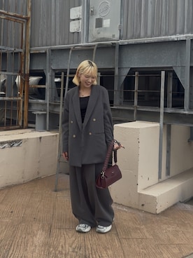 「tk.TAKEO KIKUCHI（ティーケータケオキクチ）のアイテム（ジャケット/アウター）」を使った、tkishiiaoiさん（レディース・157cm）の夏コーディネート