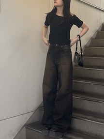セール】【VEQUM】RIM WIDE JEANS（デニムパンツ）｜VEQUM