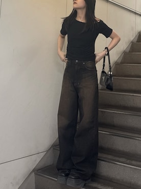 「EMODA（エモダ）のアイテム（その他）」を使った、太田夢叶さん（レディース・163cm）の春コーディネート