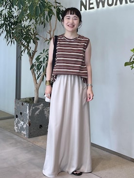 「アイテム（スカート）」を使った、kinoさん（レディース・152cm・40代）の夏コーディネート