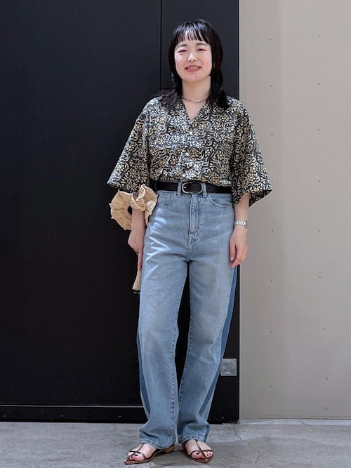 ブラウス シャツ 「COUTURE D'ADAM（クチュール ド アダム）」Block print summerwear レディース COUTURE D'ADAM（クチュール ド アダム）】Block print